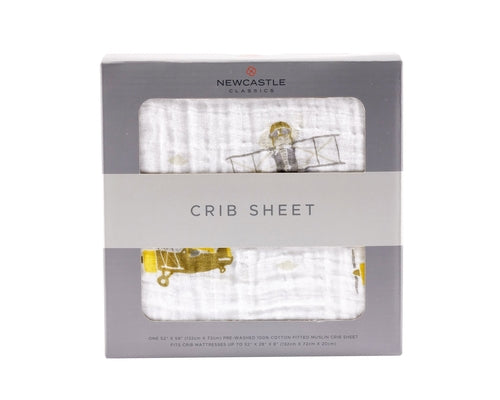 Luxury Muslin Cotton Crib Sheet – Ultra Soft & Breathable Baby Bedding
