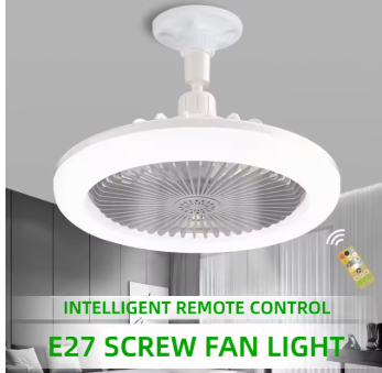 Rotatable 3in1 Ceiling Fan with Remote Control Lighting Lamp E27 Converter Base Lighting Base Bedroom Living Room Miflame