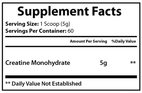 100% Pure Creatine Monohydrate 300g – Micronized Powder, 60 Servings, Muscle Building, Strength, Recovery & Performance
